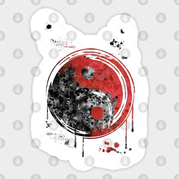 Yin and yang Sticker by RosaliArt